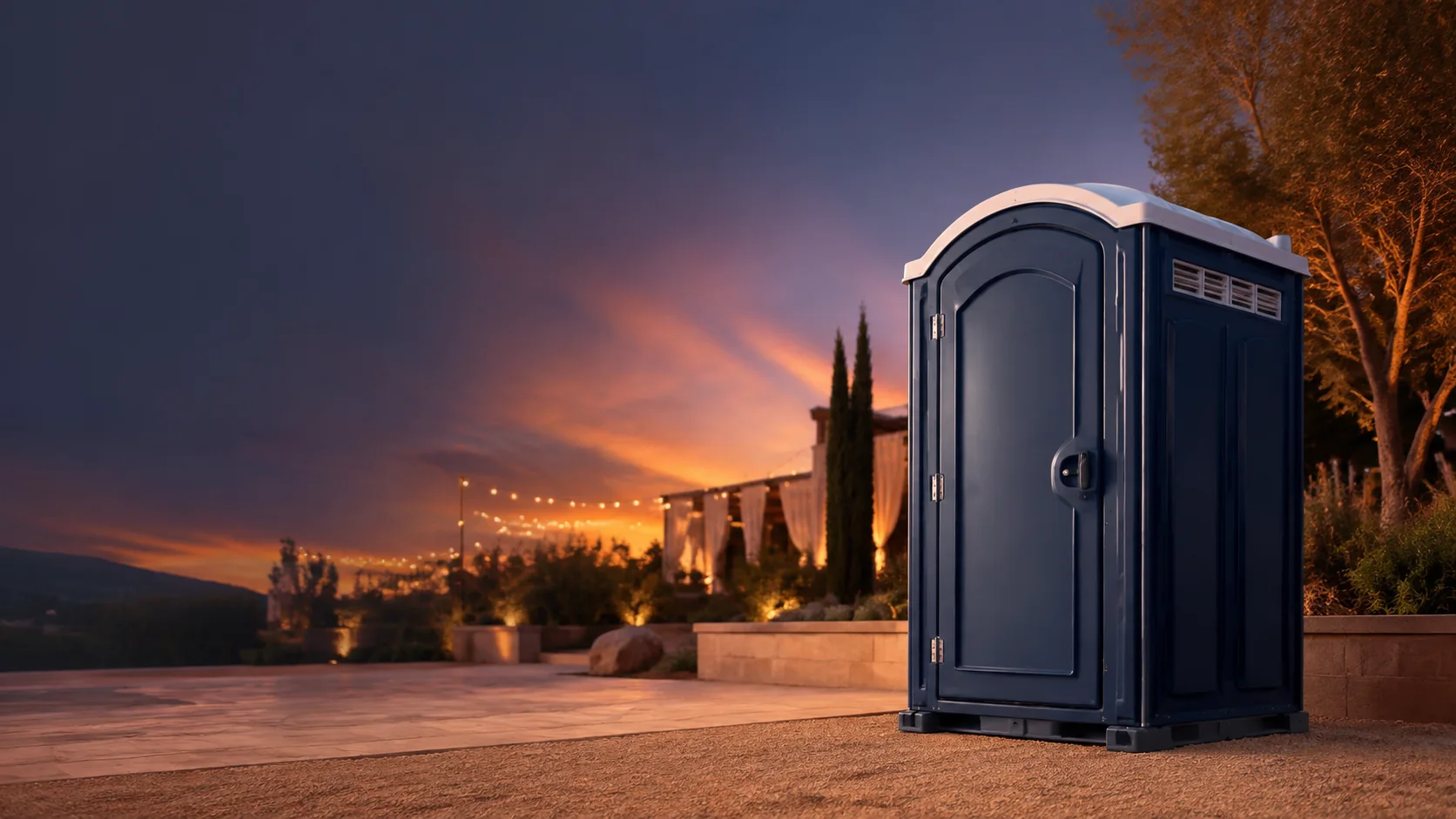 Portable restroom shown for rental planning in Hoffman Estates, IL